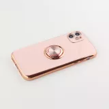 Coque Samsung Galaxy S25 Ultra - Gel Bronze avec anneau - Rose