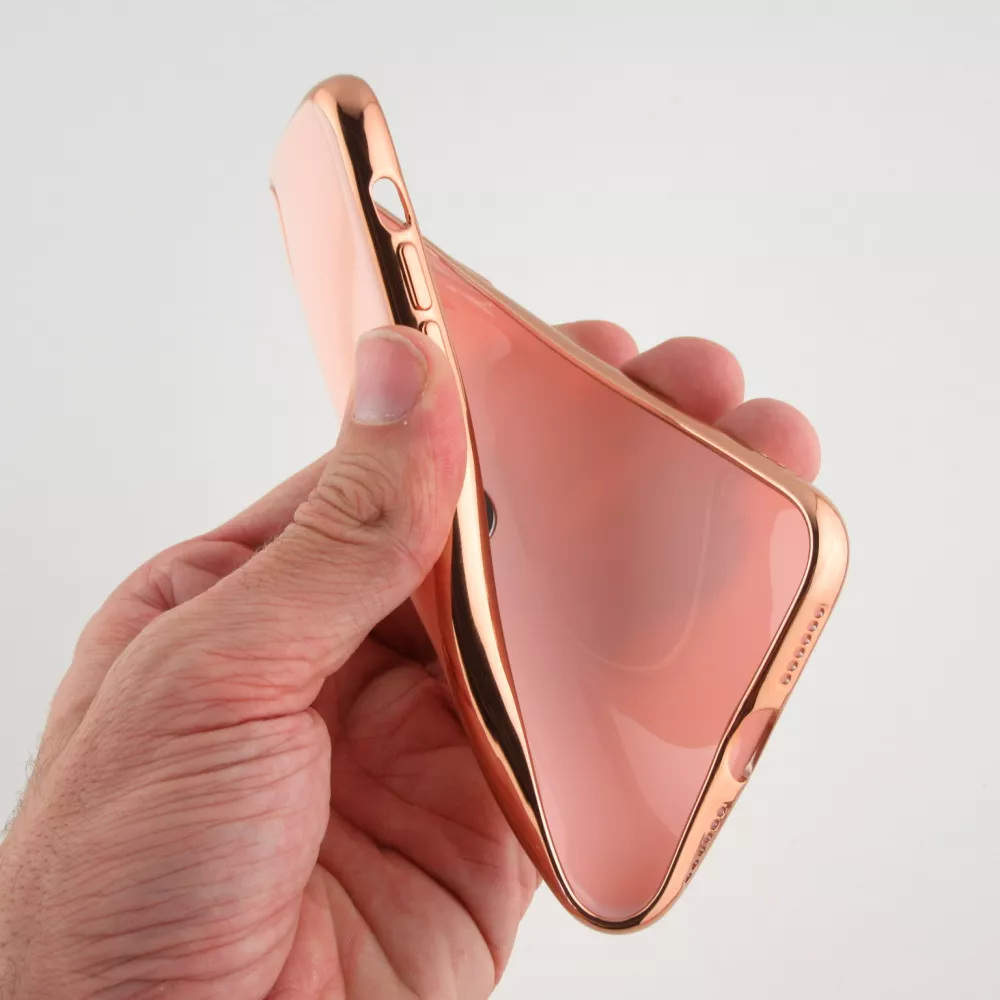 Coque Samsung Galaxy S25 Ultra - Gel Bronze avec anneau - Rose