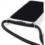 Hülle Samsung Galaxy S26 Ultra - Gummi transparent mit Seil - Weiss gefleckt