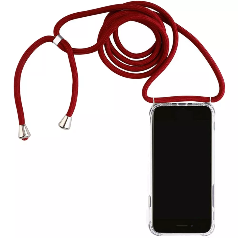 Coque Samsung Galaxy S26 Ultra - Gel transparent avec lacet - Rouge