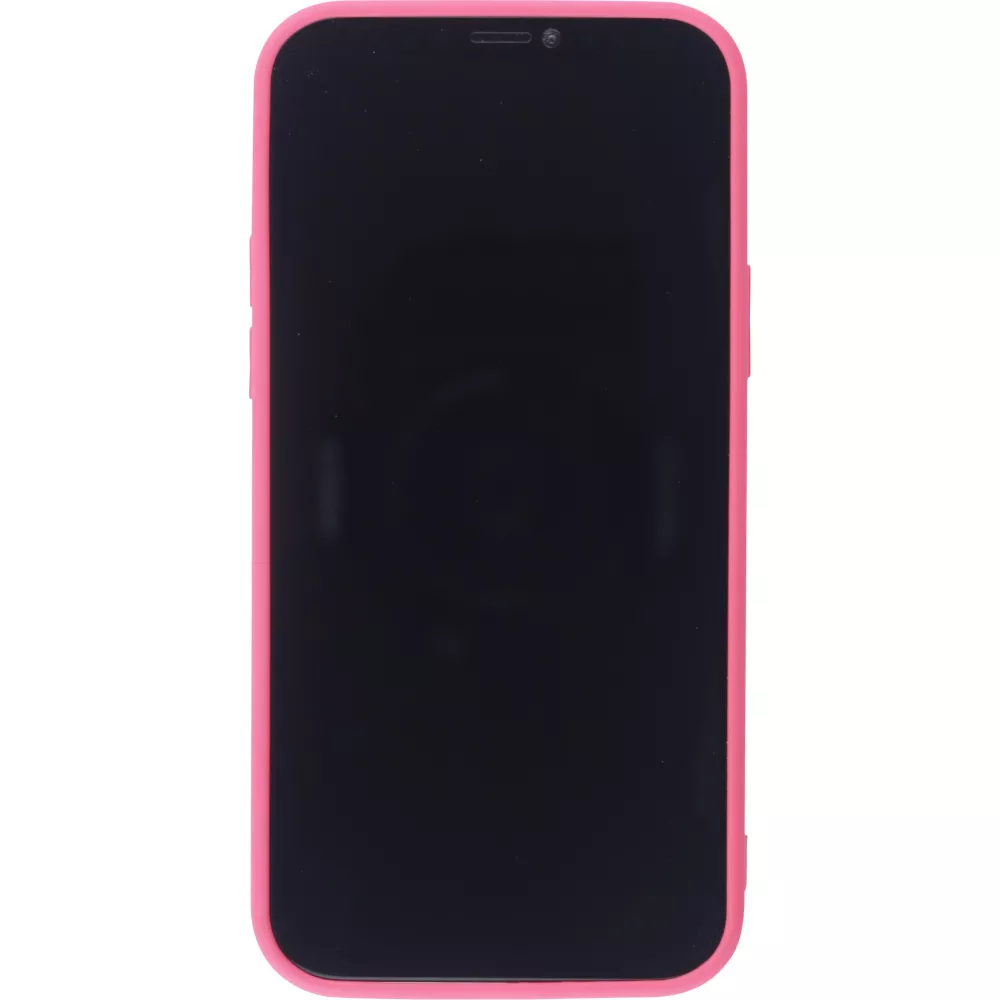 Coque iPhone 12 Pro Max - Silicone Mat Coeur - Rose