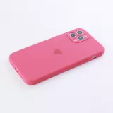 Coque iPhone 12 Pro Max - Silicone Mat Coeur - Rose