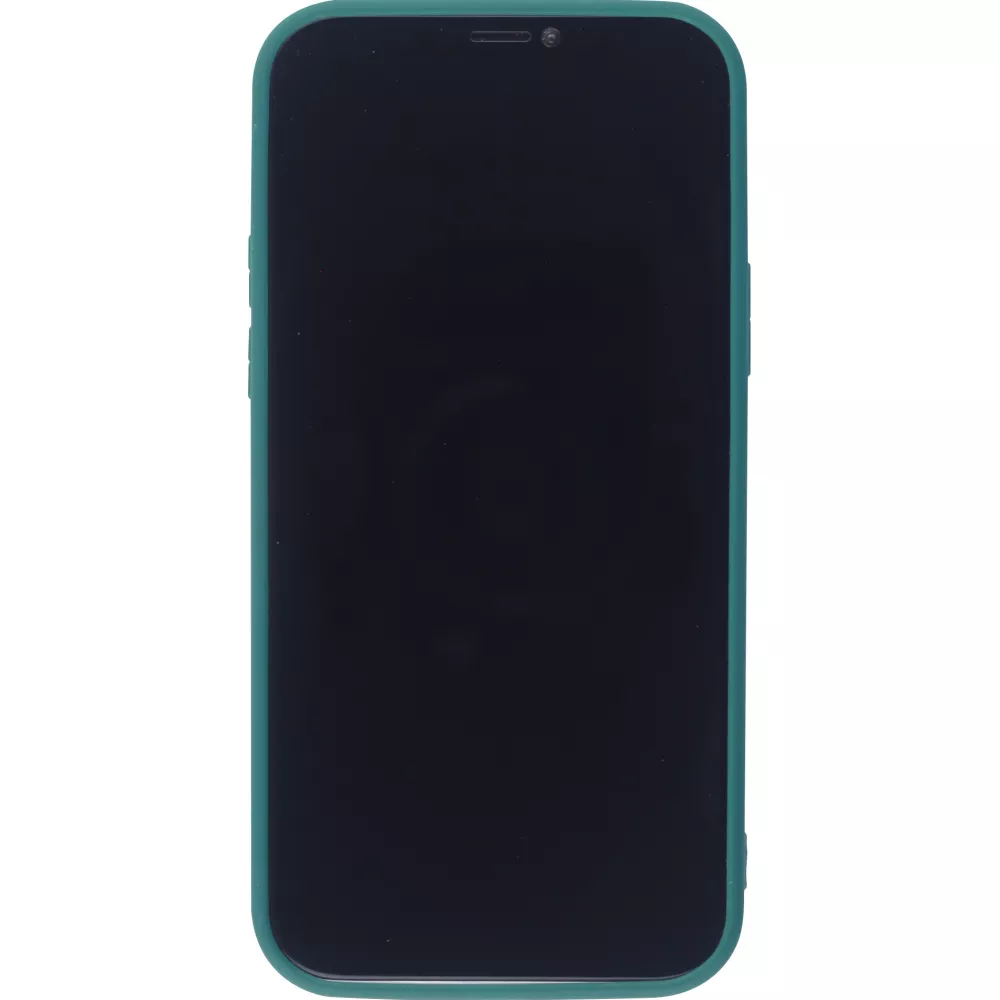 Coque iPhone 12 Pro Max - Silicone Mat Coeur - Vert foncé