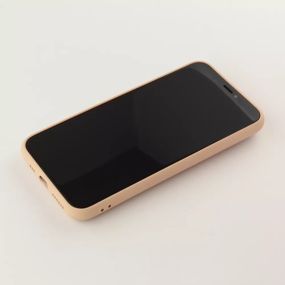 Hülle iPhone 11 Pro - Soft Touch mit Ring - Rosa
