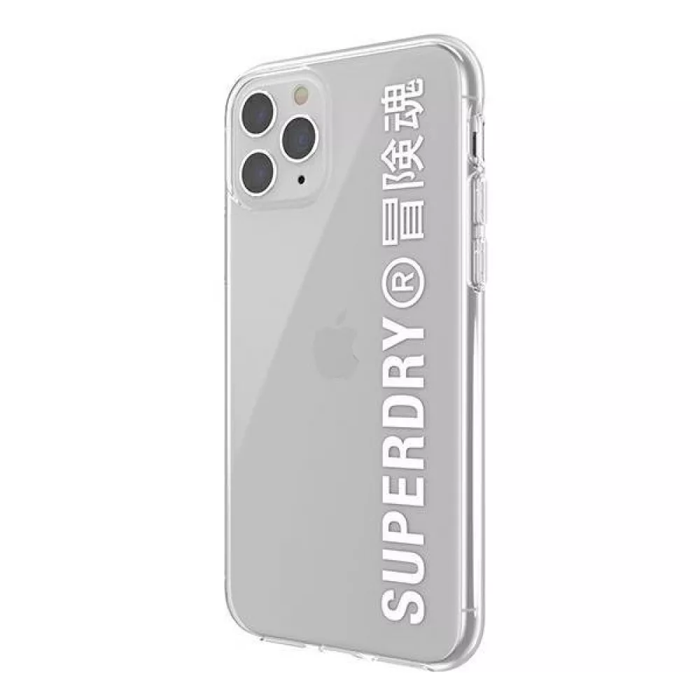Coque iPhone 11 Pro Max - Superdry Clear Case transparente avec logo imprimé