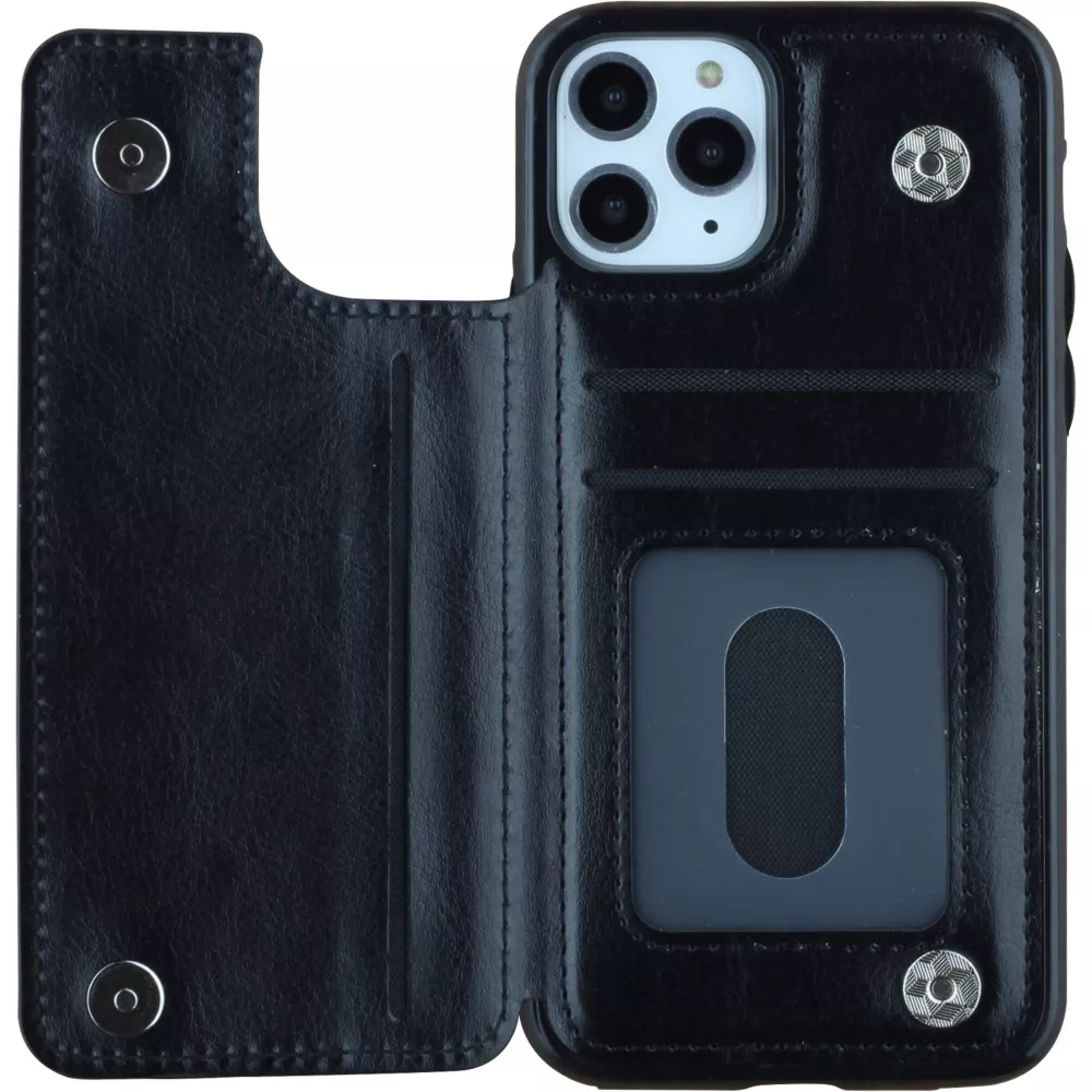Hülle iPhone 11 Pro - Wallet Premium Cards - Schwarz