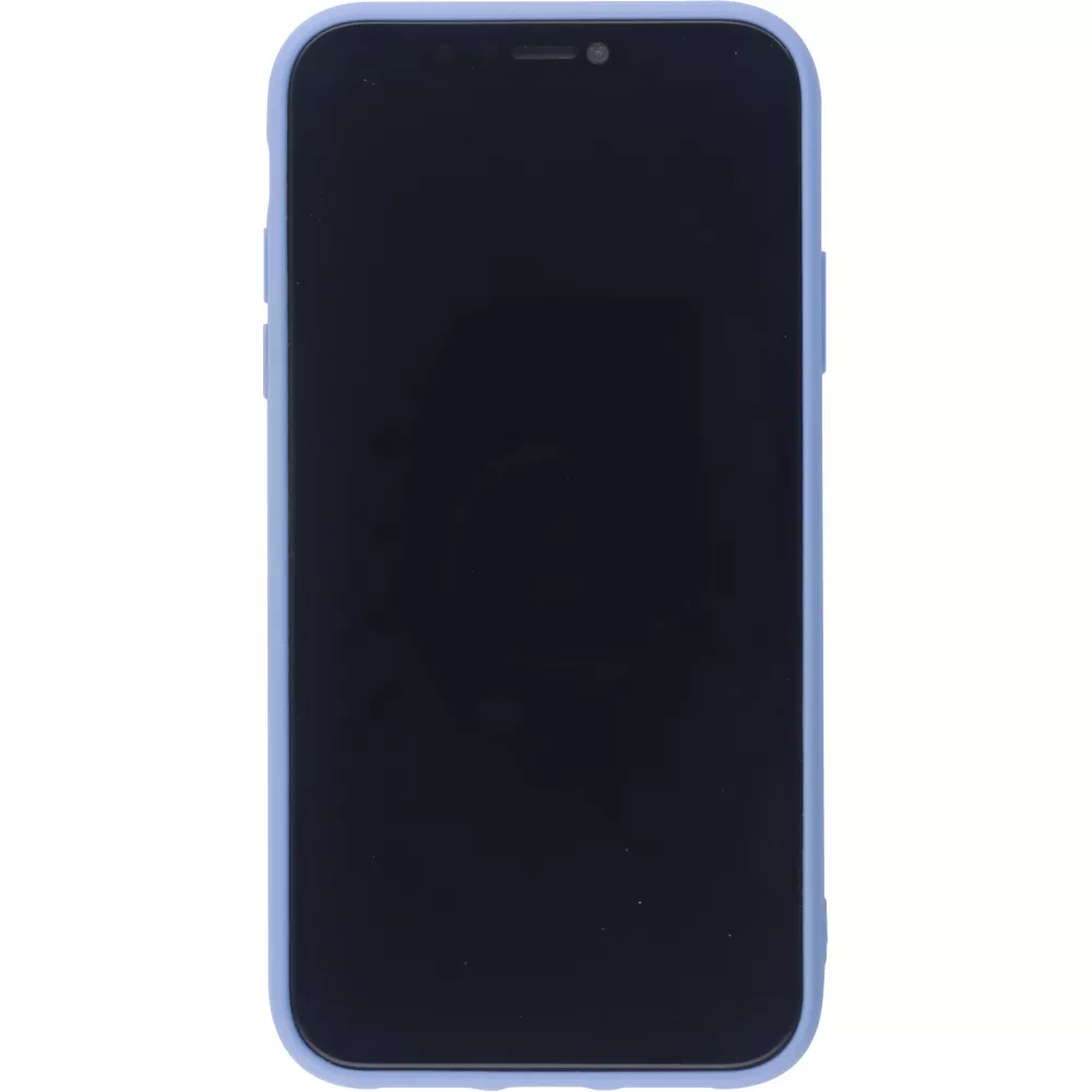 Coque iPhone 12 - Silicone Mat Coeur - Lavande