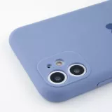 Coque iPhone 12 - Silicone Mat Coeur - Lavande