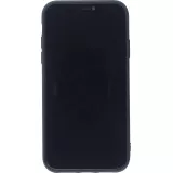 Coque iPhone 11 - Silicone Mat Coeur - Noir