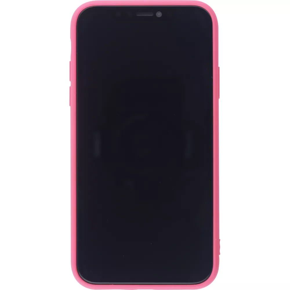 Hülle iPhone 11 - Silikon Mat Herz - Rosa