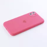 Hülle iPhone 11 - Silikon Mat Herz - Rosa