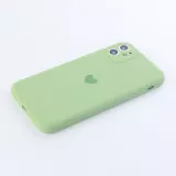 Coque iPhone X / Xs - Silicone Mat Coeur vert clair
