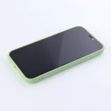 Coque iPhone X / Xs - Silicone Mat Coeur vert clair