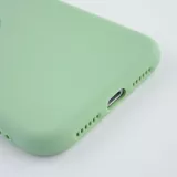 Coque iPhone X / Xs - Silicone Mat Coeur vert clair