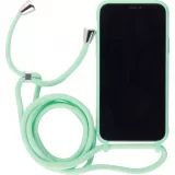 Coque iPhone 11 Pro Max - Silicone Mat avec lacet vert clair