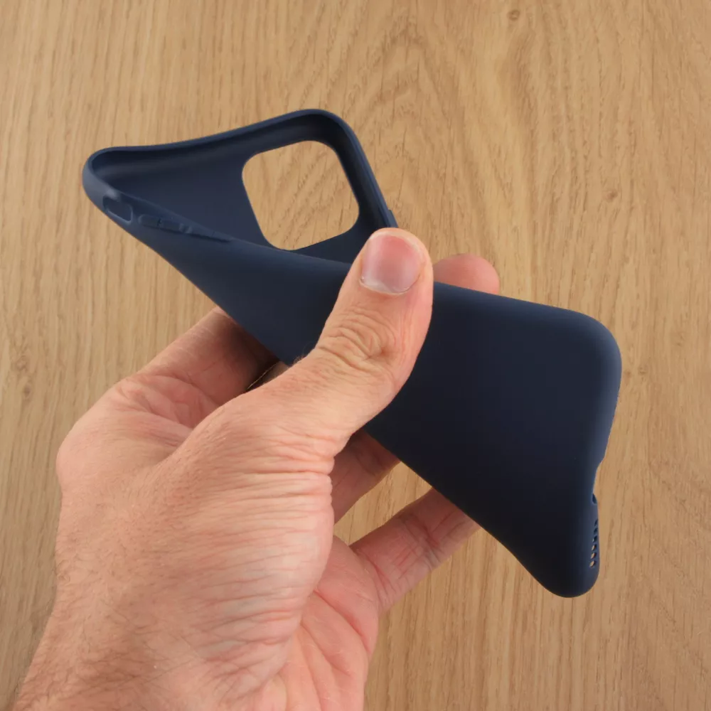 Coque iPhone 11 - Silicone Mat - Bleu foncé
