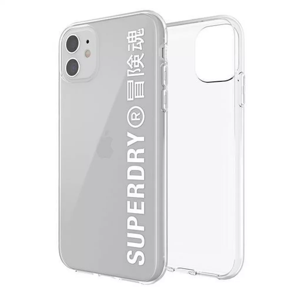 Coque iPhone 11 - Superdry Clear Case transparente avec logo imprimé