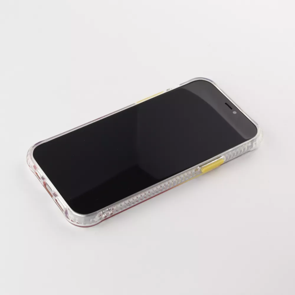 iPhone 13 Pro Max Case Hülle - Clear Bumper Gradient Farbe - Rosa