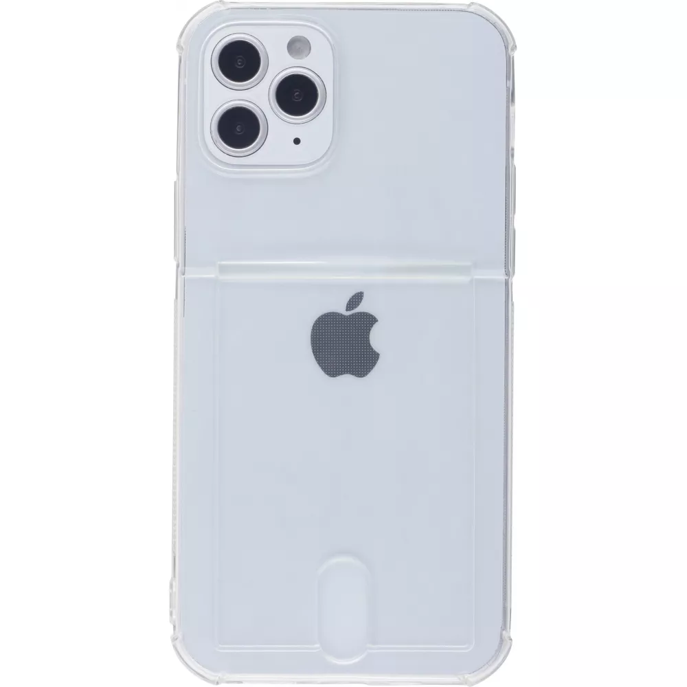 Coque iPhone 12 mini - Gel Bumper Porte-carte - Transparent