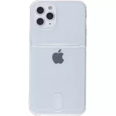 Coque iPhone 12 mini - Gel Bumper Porte-carte - Transparent
