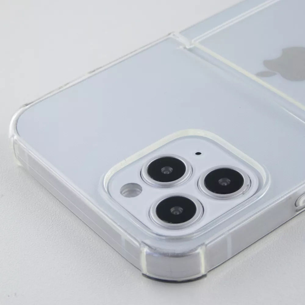Coque iPhone 12 mini - Gel Bumper Porte-carte - Transparent