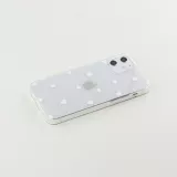 Coque iPhone 12 / 12 Pro - Gel petit coeur transparent - Blanc