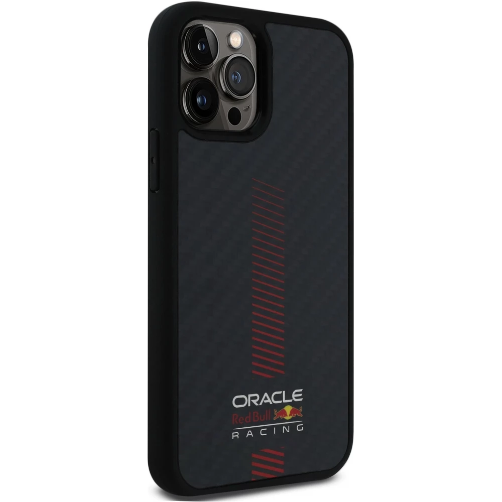 Coque iPhone 12 / 12 Pro - Red Bull Racing Carbon Powerbar MagSafe - Noir