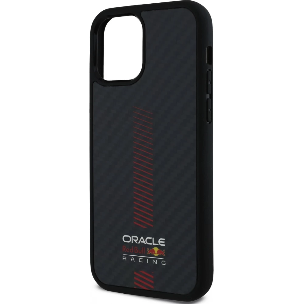Coque iPhone 12 / 12 Pro - Red Bull Racing Carbon Powerbar MagSafe - Noir