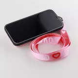 Coque iPhone 12 Pro Max - Wallet Poche avec cordon  - Rose