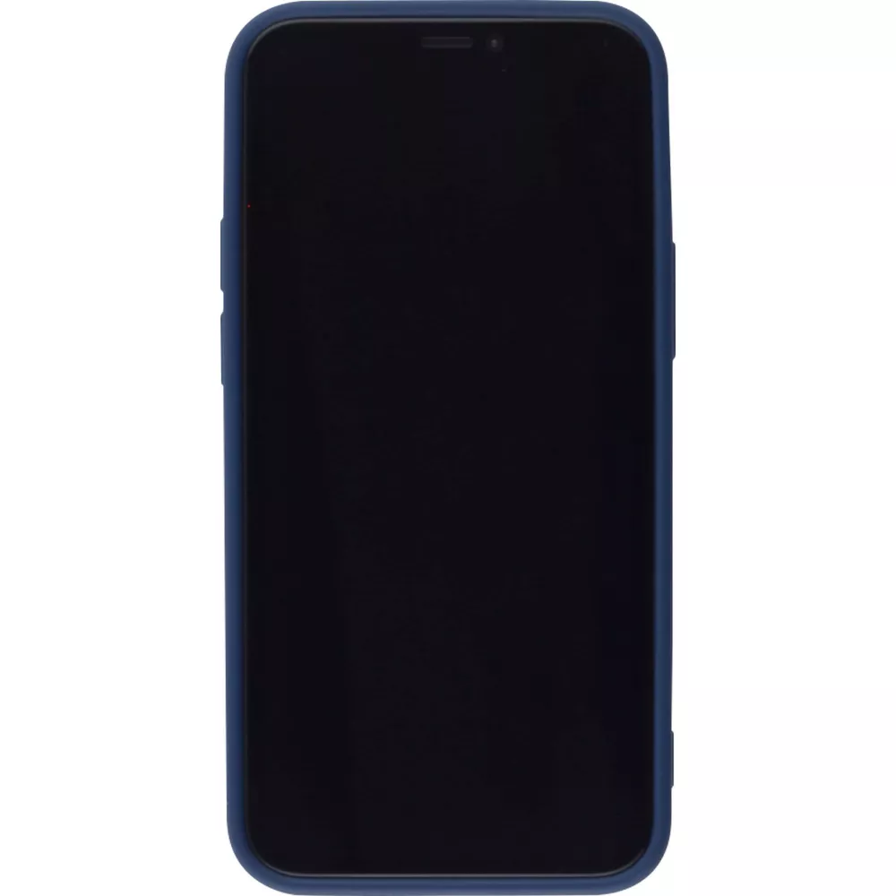 Coque iPhone 12 / 12 Pro - Silicone Mat - Bleu foncé