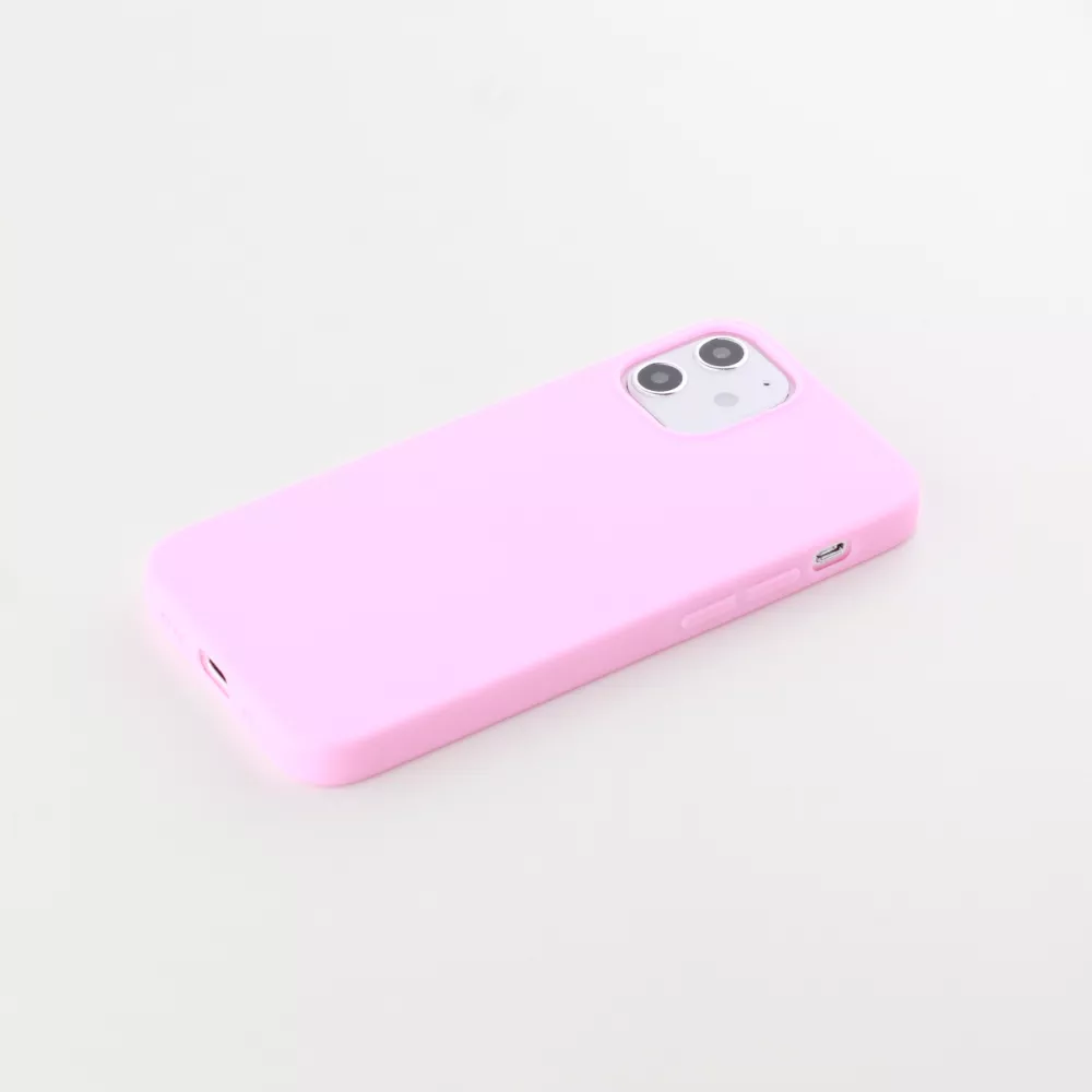 Hülle iPhone 12 / 12 Pro - Silikon Mat - Rosa