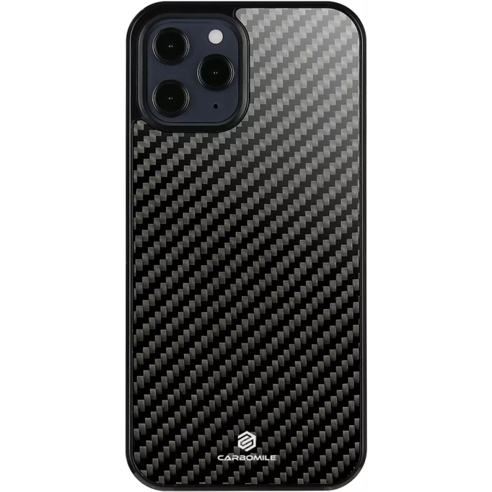 Hülle iPhone 12 / 12 Pro - Carbomile Carbon Fiber
