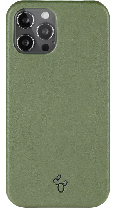 Coque iPhone 13 Pro Max - NOPAAL cuir de cactus vegan vert pampa