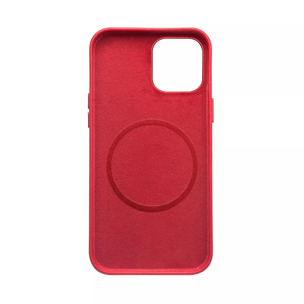 Hülle iPhone 12 Pro Max - Qialino Echtleder (MagSafe kompatibel) - Rot