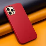 Hülle iPhone 12 Pro Max - Qialino Echtleder (MagSafe kompatibel) - Rot