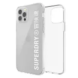 Coque iPhone 12 Pro Max - Superdry Clear Case transparente avec logo imprimé