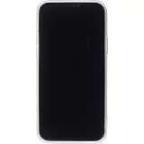 Coque iPhone 12 mini - Gel petit coeur transparent - Blanc