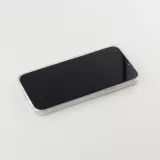 Coque iPhone 12 mini - Gel petit coeur transparent - Blanc