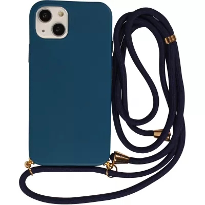 Coque Samsung Galaxy S24+ - Bio Eco-Friendly nature avec cordon collier - Bleu
