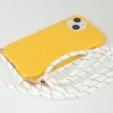 Coque iPhone 15 - Bio Eco-Friendly nature avec cordon collier jaune