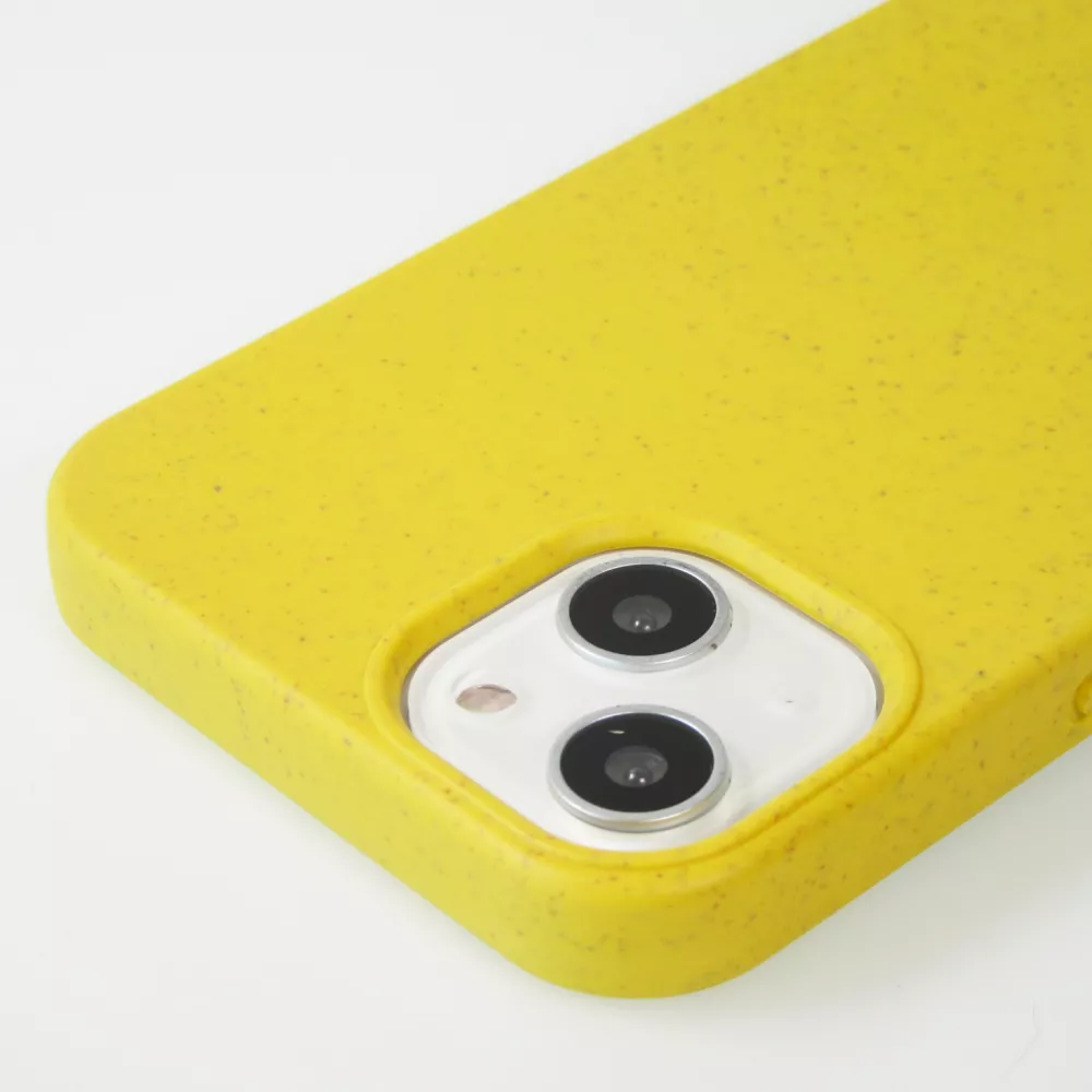 Coque iPhone 15 - Bio Eco-Friendly nature avec cordon collier jaune