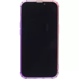 iPhone 15 Case Hülle - Gummi Bumper Rainbow mit extra Schutz für Ecken Antischock - rosa - Violett
