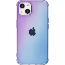 Coque iPhone 15 - Bumper Rainbow Silicone anti-choc avec bords protégés -  violet - Bleu
