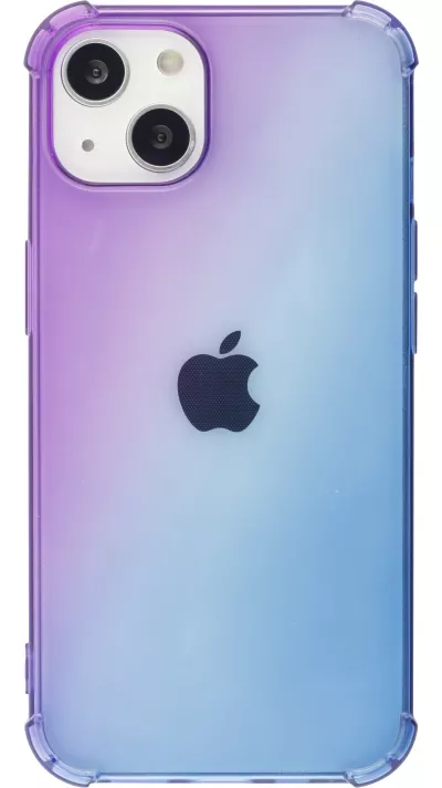 Coque iPhone 14 - Bumper Rainbow Silicone anti-choc avec bords protégés -  violet - Bleu
