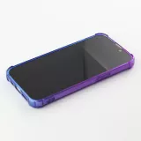 Coque iPhone 15 - Bumper Rainbow Silicone anti-choc avec bords protégés -  violet - Bleu