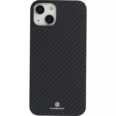 iPhone 16 Plus Case Hülle - Carbomile Schutzcase aus echtem Aramid Carbonfaser - Schwarz