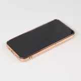 Hülle iPhone 13 - Gummi Bronze mit Ring - Rosa