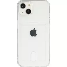 Hülle iPhone 15 - Gummi Bumper Kartenhalter - Transparent