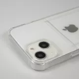 Hülle iPhone 15 - Gummi Bumper Kartenhalter - Transparent
