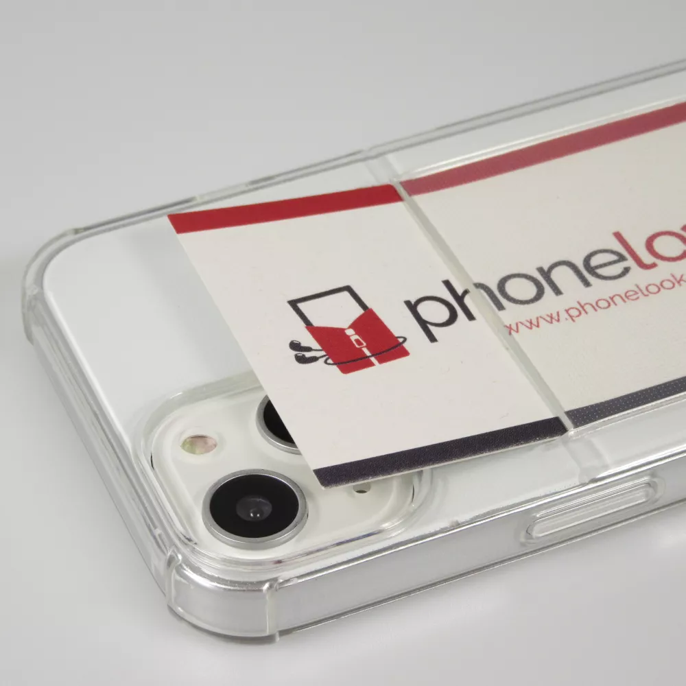 Hülle iPhone 15 - Gummi Bumper Kartenhalter - Transparent